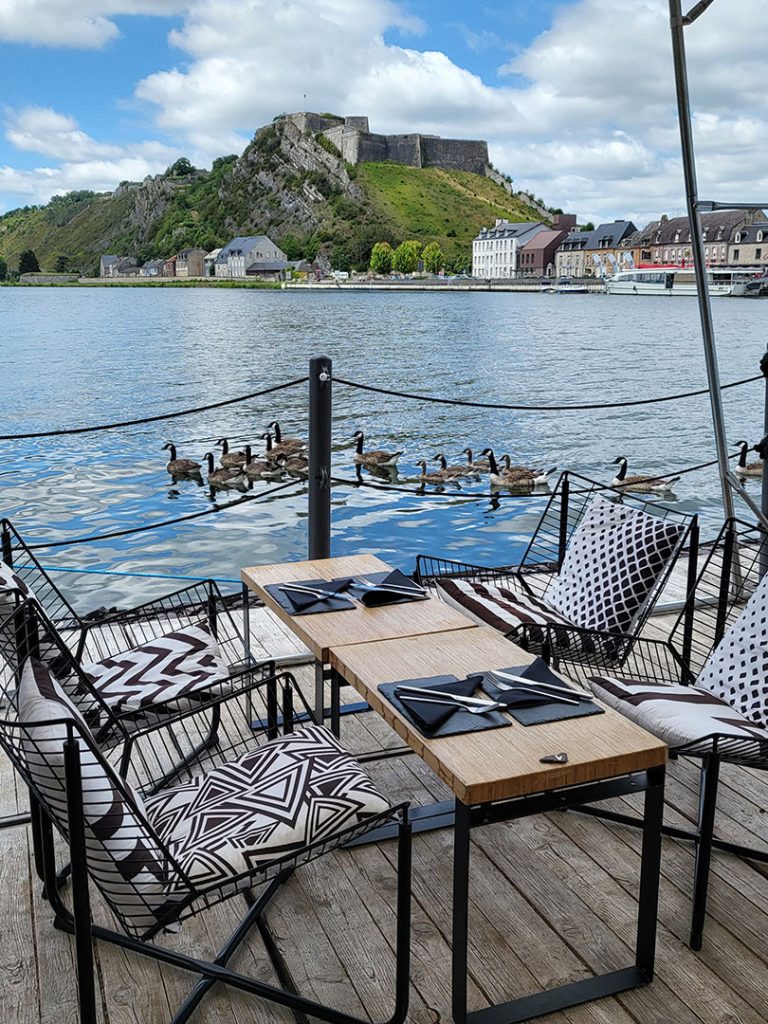 Vue de la Terrasse sur Charlemont et les oies bernaches